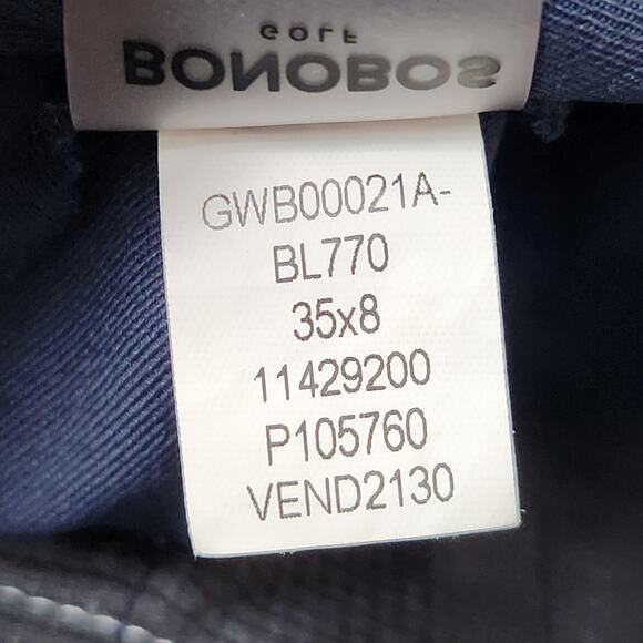 Bonobos Golf Shorts Mens 35 Navy Athletic Fit 8" Inseam Stretch Zip Pockets - Picture 12 of 12